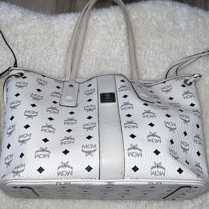 Used White MCM bag